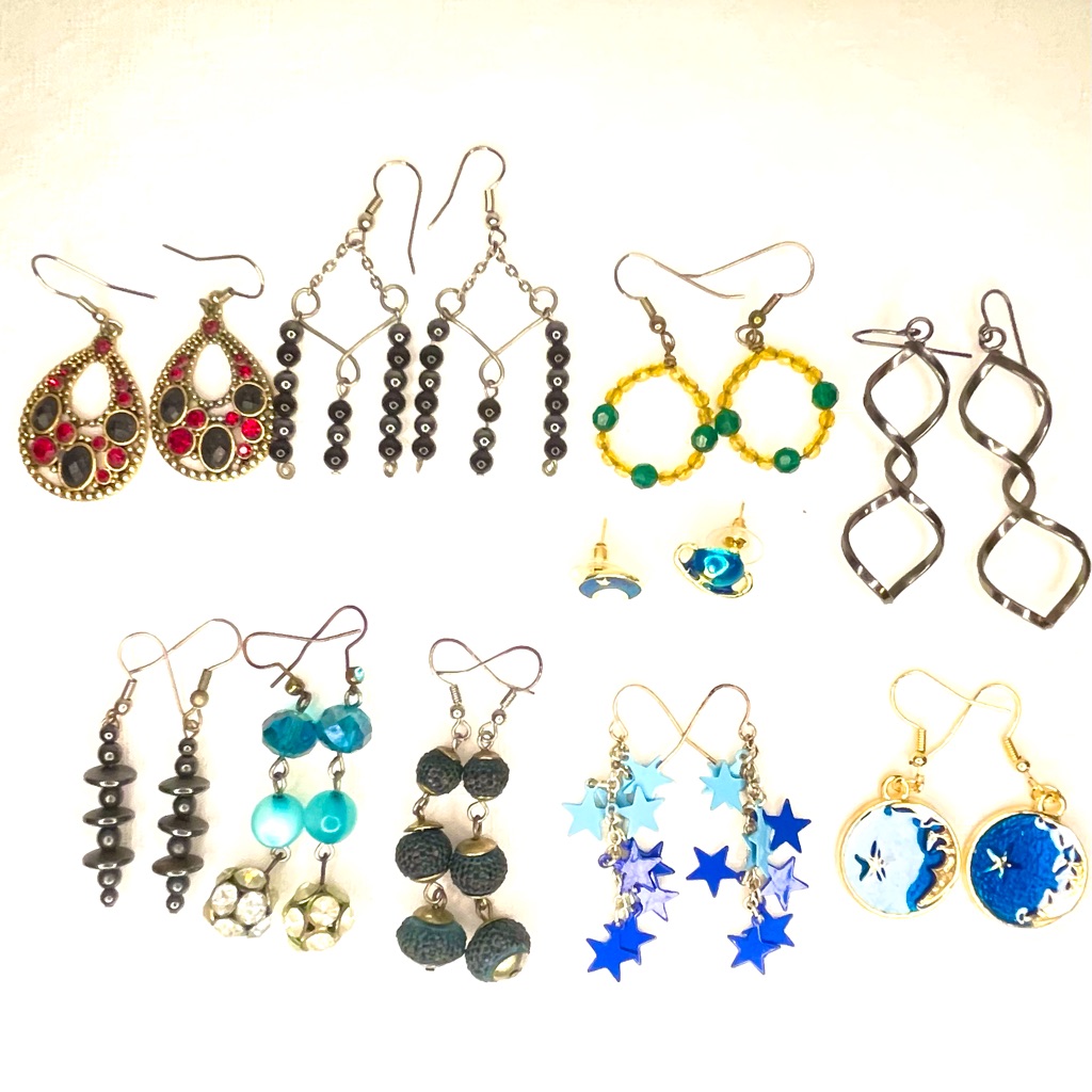 Bundle Of 10 Pairs Of Earrings
